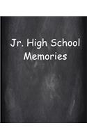 Jr. High School Memories Chalkboard Design School Composition Book: Back To School Progress Journals Notebooks Diaries (Notebook, Diary, Blank Book)