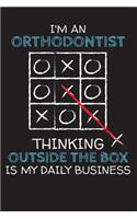 I'm an ORTHODONTIST: Thinking Outside The Box - Blank Dotted Job Customized Notebook. Funny Profession Accessories. Office Supplies, Work Colleague Leaving Gift, Co-Work