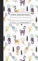 Primary Composition Notebook: Grades K-2 Write & Draw Story Journal, Monkeys