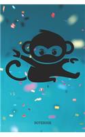 Notebook: Funny Baby Monkey Ninja Totem Planner / Organizer / Lined Notebook (6 x 9)