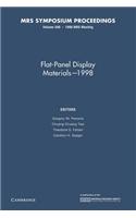 Flat-Panel Display Materials 1998: Volume 508