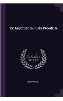 Ex Argumento Juris Proedriæ