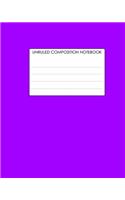 Unruled Composition Notebook: Requested By College Students The World Over