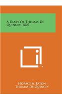 A Diary of Thomas de Quincey, 1803