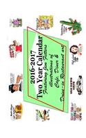2016-2017 Two Year Calendar Featuring Jim Fetters Illustrations of Cafe, Diner & Drive-In Restaurant Art.