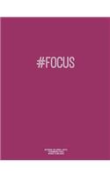 Notebook for Cornell Notes, 120 Numbered Pages, #FOCUS, Plum Cover: For Taking Cornell Notes, Personal Index, 8.5"x11", Hashtag Series, Genius Edition