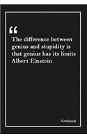 The difference between genius and stupidity is that genius has its limits Albert Einstein