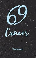 Cancer Zodiac Sign Notebook: Astrology Journal, Horoscope Notepad, Notes, 120 Pages, blanc lined, 6" x 9" diary