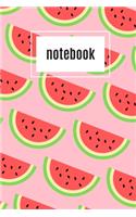 Watermelon print pink notebook