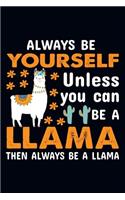 Always be yourself when you can be a llama then always be a llama: This fishing Logbook for the Serious Fisherman, Fisherwoman, Boys and Girls to Record Their Fishing Data