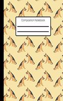 Composition Notebook: An 8.5 x 11" Wide Ruled Lined Journal. Take Notes/Make Lists/Organise Schedule: German Shepherd Themed Wide Blank Lined Notebook for Teens Kids Stud