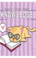 Notizbuch Today I gain some knowledge