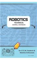Robotics Technical Journal Notebook - For Stem Students & Robotics Enthusiasts: Build Ideas, Code Plans, Parts List, Troubleshooting Notes, Competition Results, Meeting Minutes, Aqua Gdo Plain