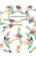 Password Log Book: Gorgeous Flowers the Personal Internet Address, User Name & Password for Low Vision Alphabetical Organizer, Large Journal