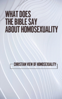 What Does The Bible Say About Homosexuality