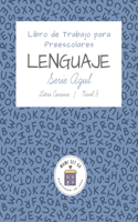 Libro de Trabajo para Preescolares de Lenguaje Serie Azul Letra Cursiva