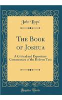 The Book of Joshua: A Critical and Expository Commentary of the Hebrew Text (Classic Reprint)