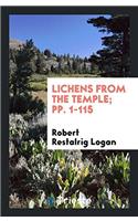 Lichens from the Temple; pp. 1-115