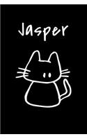 Jasper: Composition Notebook Plain College Ruled Wide Lined 6" x 9" Journal Cute Funny Kawaii Meow Gifts for Cat Lover's Organizer Record Log Passwords Addr