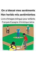 Français-Espagne d'Amérique latine On a blessé mes sentiments/Han herido mis sentimientos Livre d'images bilingue pour enfants