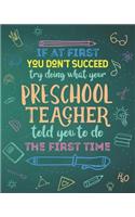 If At First You Don't Succeed Try Doing What Your Preschool Teacher Told You To Do The First Time