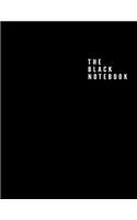 The Black Notebook: Unlined/Plain Notebook - Large (8.5 x 11 inches) - 110 Pages, Softcover Journal