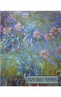 2020 Daily Planner: Claude Monet Agapanthus Floral Cover Full page a day and schedule at a glance. Inspirational quotes keep you focused on goals, weekly and monthly ov(16 Art Lovers Planner)