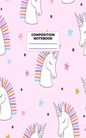 Composition Notebook: Unicorn Journal for Girls, Teen and Women Cute Matte Cover Design with Blank Lined Interior College Ruled (Great as Party Favors, Gifts, Diary, Jour