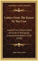 Letters from the Kaiser to the Czar