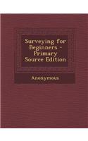 Surveying for Beginners - Primary Source Edition: (English)