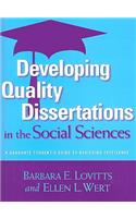 Developing Quality Dissertations in the Social Sciences