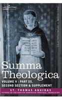 Summa Theologica, Volume 5 (Part III, Second Section & Supplement)