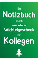 Ein Notizbuch ist ein wunderbares Wichtelgeschenk für Kollegen: Liniertes Buch als lustiges Geschenk zum Wichteln für Arbeitskollegen und die Kollegin