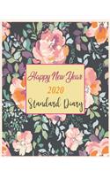 Happy New Year 2020 Standard Diary: New Year Gift 2020 Christmas Gift 2020 2020 Planner Pretty Simple Planners Botanical Floral Gift For year 2020