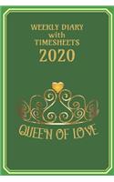 Weekly Diary with TimeSheets 2020