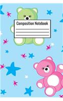 Composition Notebook: Colorful Bear College Notebook For Kids Teens Adults Moms Dads Parents Couples To Write Down Daily Notes