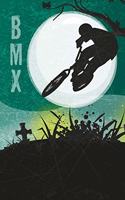 BMX: Bike Racer Cool Spooky Halloween Theme Blank Lined Notebook Journal Diary 6x9
