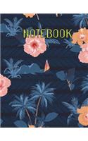 Notebook: 160 wide-ruled pages (front and back), Glossy Cover, Blank Lined Notebook, Letter Size 8.5" x 11" Notebook: Large Composition Book, Journal, Hawaii-