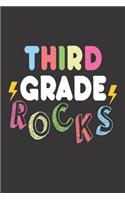 Third Grade Rocks: 6x9 Notebook, Ruled, Funny Rocker, Back to School, Third Grade Class, Notebook for Teachers & Students