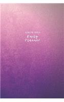 Daily Planner: Daily and Hourly Planner for Organizing School Family and Professional Schedules Gradient Textured Purple