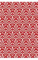2019 Weekly Planner Art Deco Pattern Design White Red 134 Pages