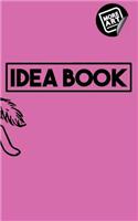 Idea Book / Happy Wolf (Series 1) / Writing Notebook / Blank Diary / Journal / Paperback / Lined Pages Book - 100 Pages / 5 X 8 / Hot Pink Lavender Fuschia