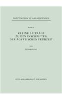 Kleine Beitrage Zu Den Inschriften Der Agyptischen Fruhzeit