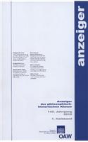 Anzeiger Der Philosophisch-Historischen Klasse 145. Jahrgang 1. Halbband 2010