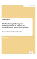 Wiedereingliederung von Führungskräften als Aufgabe im internationalen Personalmanagement