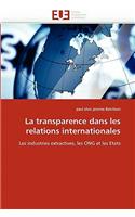 Transparence Dans Les Relations Internationales