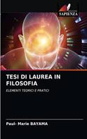 Tesi Di Laurea in Filosofia