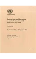 Resolutions and Decisions Adopted by the General Assembly