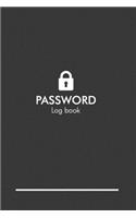 Password Log Book: Minimalist Cover Internet Password Log Book with Alphabetized Pages
