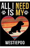 All I Need Is My Westiepoo: Dog - This is Perfect Cool Funny Humor Gifts For Westiepoo Dog Lovers - Best Gift For Mom Dad Father Mother Westiepoo Lover - 116 Pages, 6 x 9, Matt